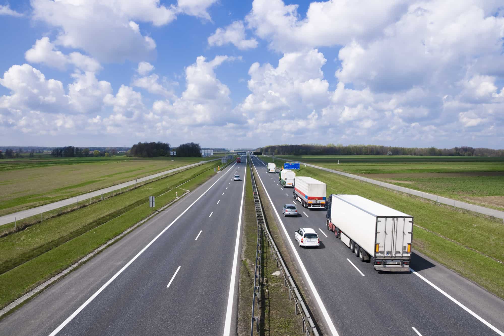 Trucks on the road